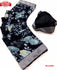 Black Floral Saree With Zari Weaving Border