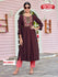 Wine Embroidered Kurthi Top