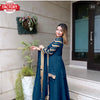 Teal Blue Designer Kurtha Sharara Dupatta Set