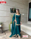 Green Designer Kurtha Sharara Dupatta Set