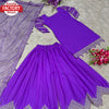 Purple Designer Kurtha Sharara Dupatta Set