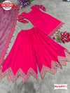 Pink Designer Kurtha Sharara Dupatta Set