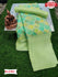 Moss Chiffon Foil Work Saree