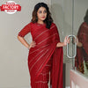 Premium Red Silk Designer Saree