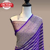 Purple Khadi Georgette Silk Banarasi Saree