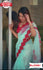 Sea Green Organza Designer Saree with Red Rose Border