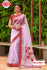 Light Lavender Organza Designer Saree with Red Rose Border