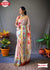 Floral Linen Check Saree