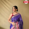 Purple Pure Banarasi Silk Saree