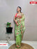 Parrot Green Organza Embroidered Designer Saree