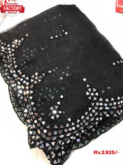 Organza Silk Saree with Mirror-work