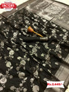 Black Silver Zari Banarasi Silk Saree