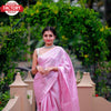 Pink Silver Zari Banarasi Silk Saree