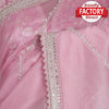 Baby Pink Sequins And Zari Worked Partywear Saree