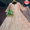 Peach Embroidered Gown with Embroidered Dupatta