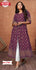 Wine Foil Printed Kurthi Gown