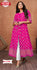 Pink Foil Printed Kurthi Gown