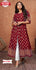 Maroon Foil Printed Kurthi Gown