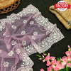 Baby Pink Pure Organza Embroidered Saree