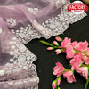 Baby Pink Pure Organza Embroidered Saree