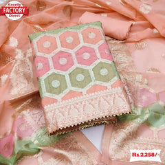 Organza Kurtha Suruwal Piece With Banarasi Dupatta