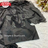 Black Georgette Saree With Leaf Sequins Work