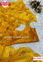 Yellow Georgette Saree With Leaf Sequins Work
