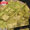 Light Green Cotton Silk Fancy Partywear Saree