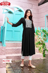 Black Embroidered Kurthi Top