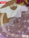 Lavender Pure Organza Embroidered Fancy Saree