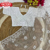White Pure Organza Embroidered Fancy Saree