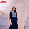Navy Blue Embroidered Kurthi Top