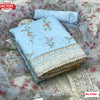 Sky Blue Chanderi Kurtha Suruwal Piece