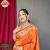 Orange Pure Paithani Silk Saree