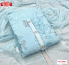 Sky Blue Georgette Embroidered Kurtha Suruwal Piece