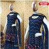 Deep Blue Designer Kurtha Sharara Dupatta Set