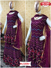 Wine Designer Kurtha Sharara Dupatta Set