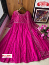 Pink Embroidered Gown with Embroidered Dupatta