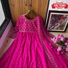 Pink Embroidered Gown with Embroidered Dupatta
