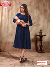 Navy Blue Feeding and Maternity Kurthi Top