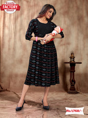 Black Feeding and Maternity Kurthi Top