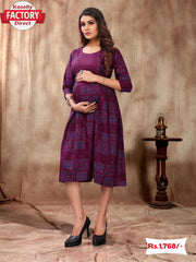 Wine Feeding and Maternity Kurthi Top