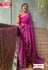 Dark Pink Georgette Sequins and Kashmiri Worked Saree