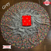 Grey Georgette Sequins and Kashmiri Worked Saree