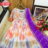 Peach Embroidered Gown with Dupatta