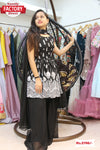Black Designer Kurtha Sharara Dupatta Set
