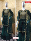 Green Designer Kurtha Sharara Dupatta Set