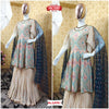 Cream Coloured Embroidered Kurtha Sharara Dupatta Set