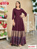 Wine Floor Length Gown