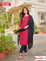 Pink Kurtha Palazzo Dupatta Set